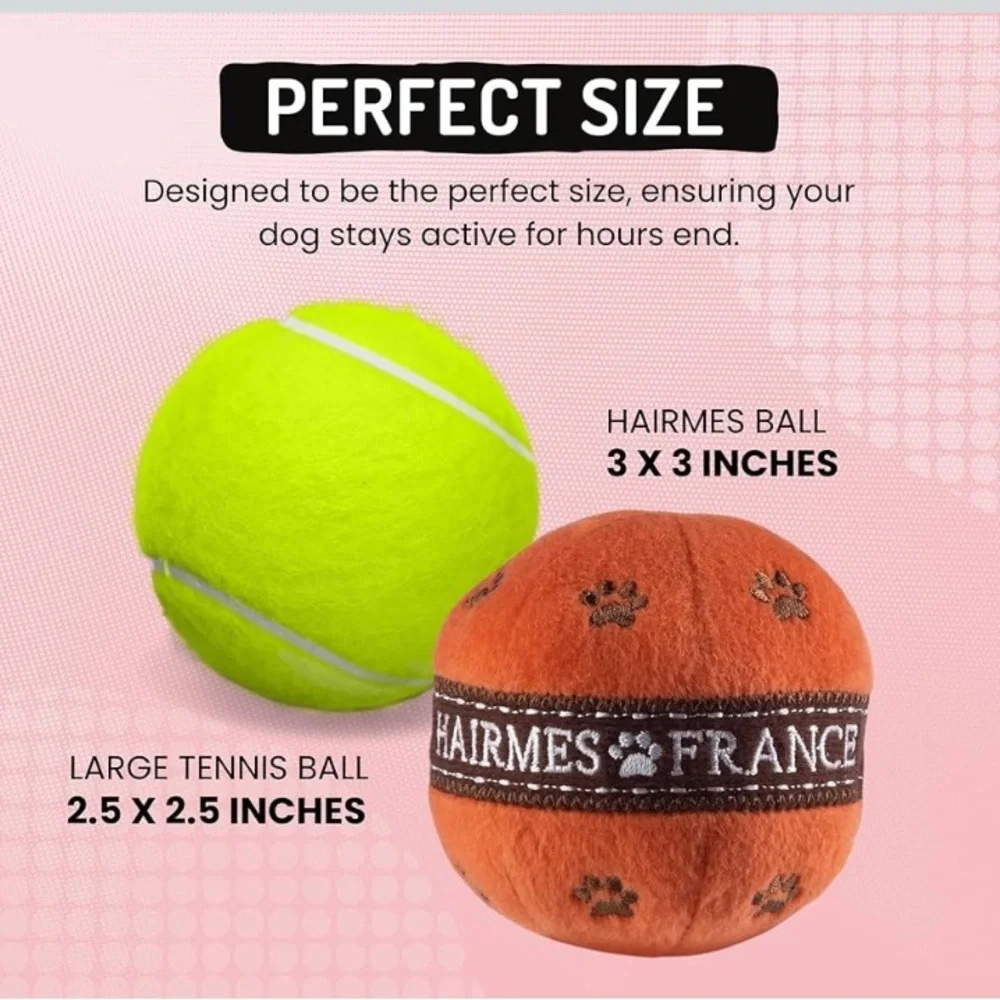 Luxurious Plush Dog Ball